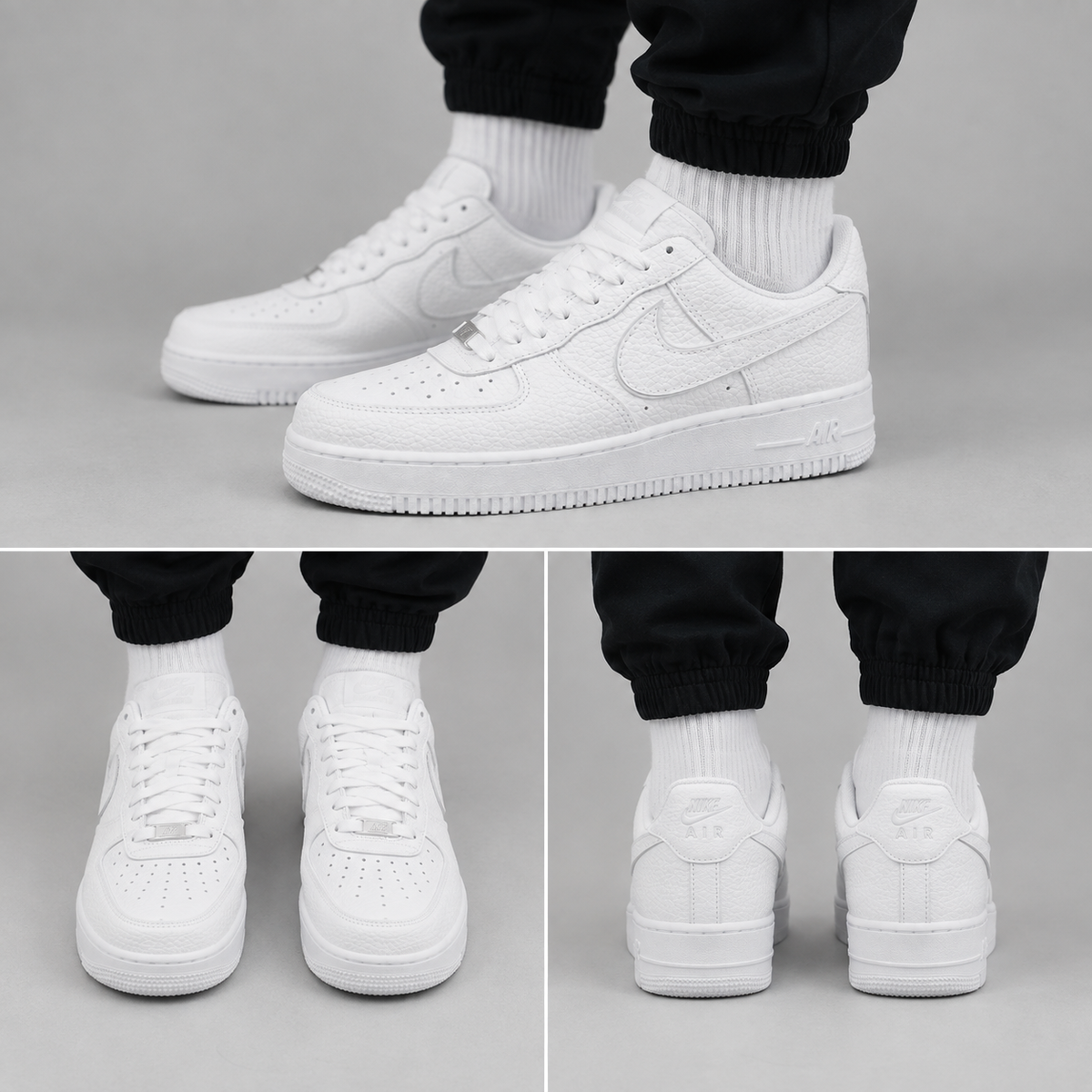 Air Force 1 Low – Triple White Textured