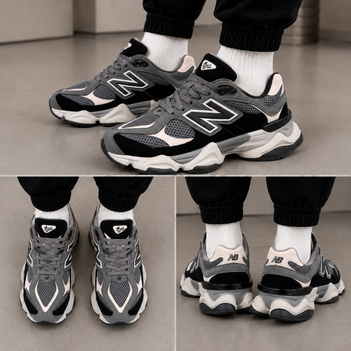 NB 9060 Black Grey – Sneakers Bărbați