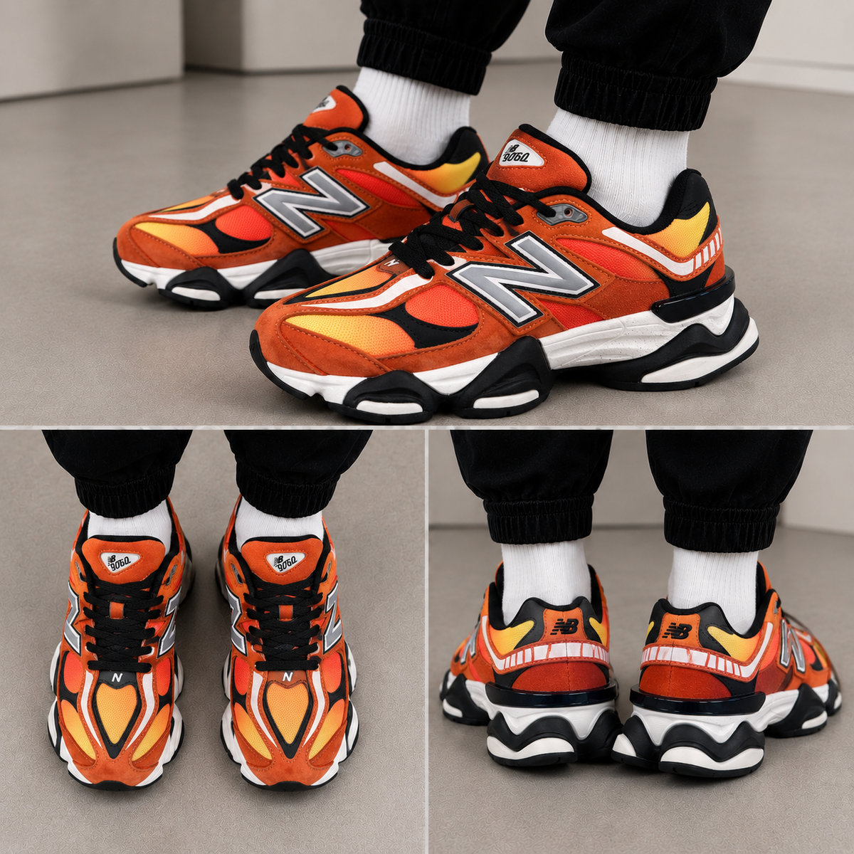 NB 9060 Orange Black – Sneakers Bărbați