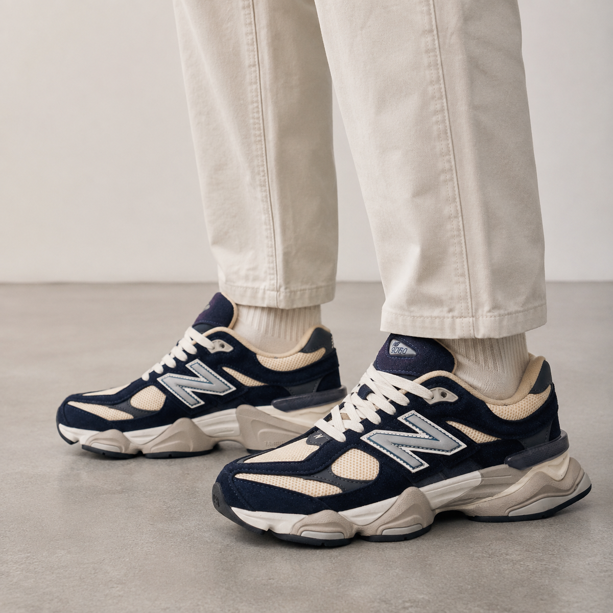 NB 9060 Navy Cream – Sneakers Premium Bleumarin / Crem