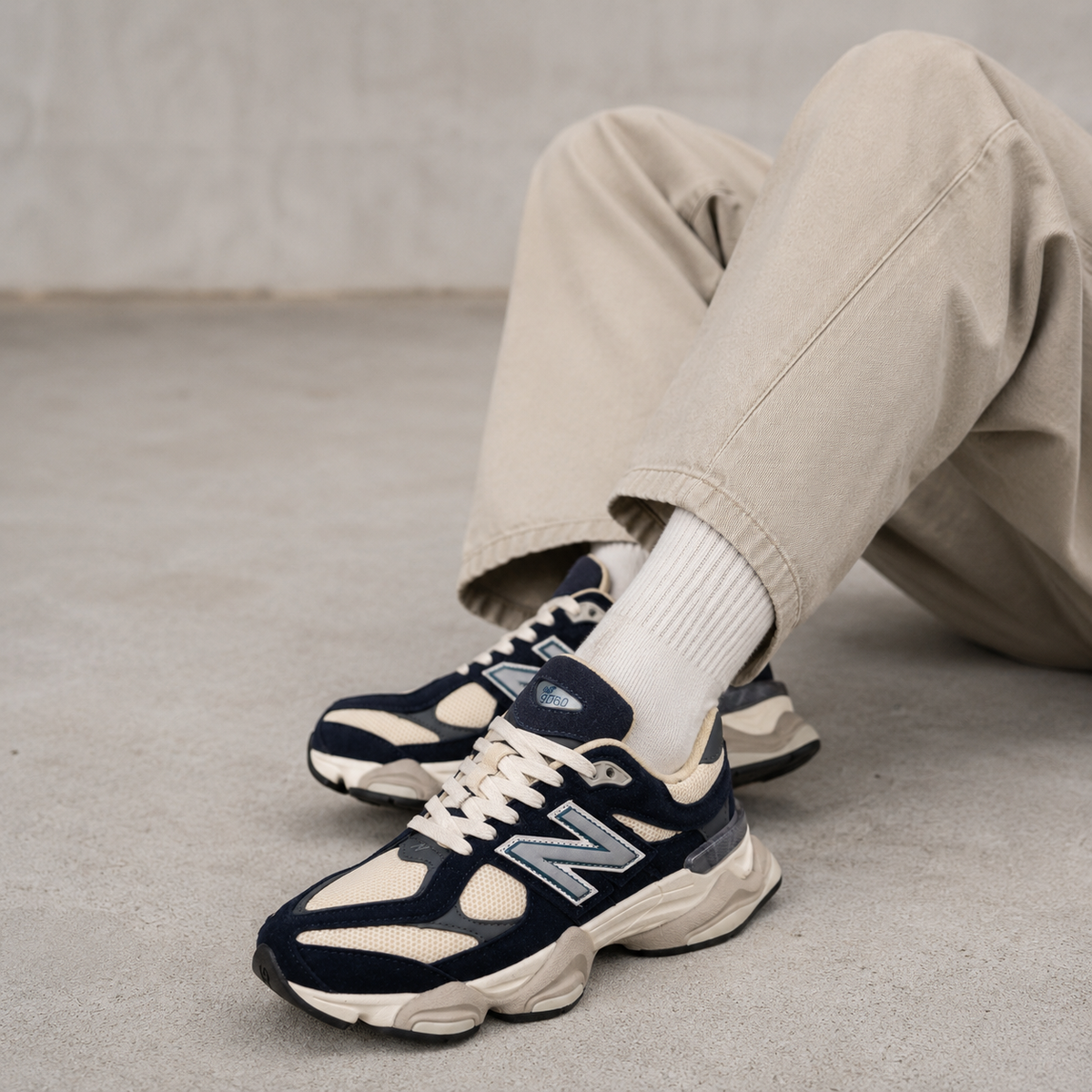 NB 9060 Navy Cream – Sneakers Premium Bleumarin / Crem