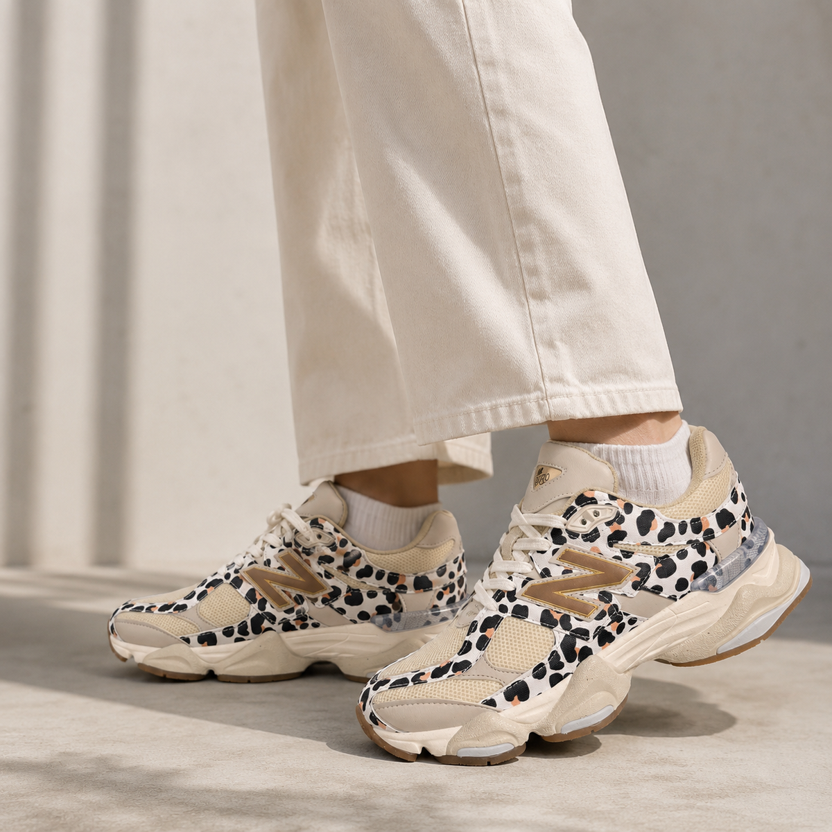 NB 9060 Leopard Cream Gold – Sneakers Premium Animal Print
