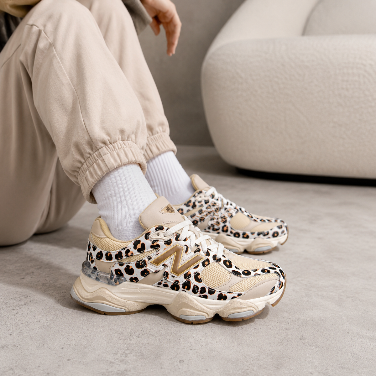NB 9060 Leopard Cream Gold – Sneakers Premium Animal Print
