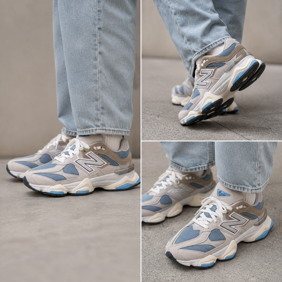 NB 9060 Cream Blue – Sneakers Premium Bej / Bleu