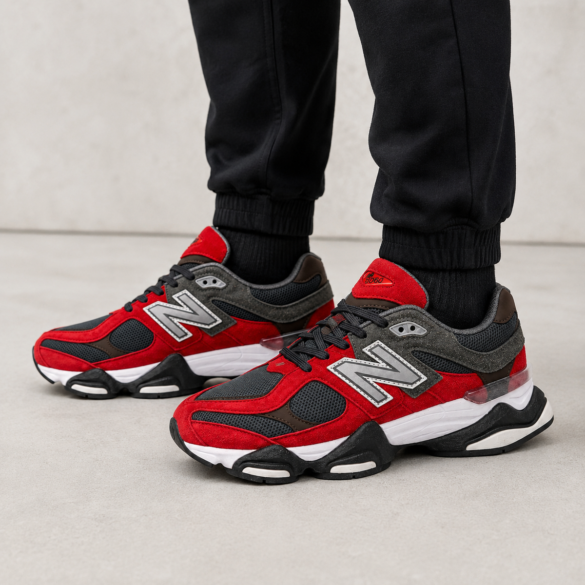 NB 9060 Red Grey – Sneakers Premium Roșu / Gri / Negru