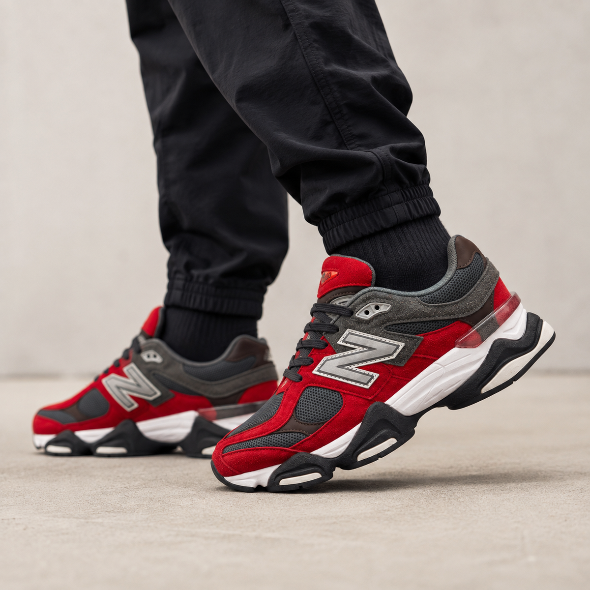 NB 9060 Red Grey – Sneakers Premium Roșu / Gri / Negru