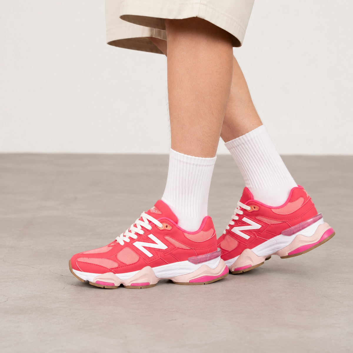 NB 9060 Pink Coral – Sneakers Premium Roz / Alb