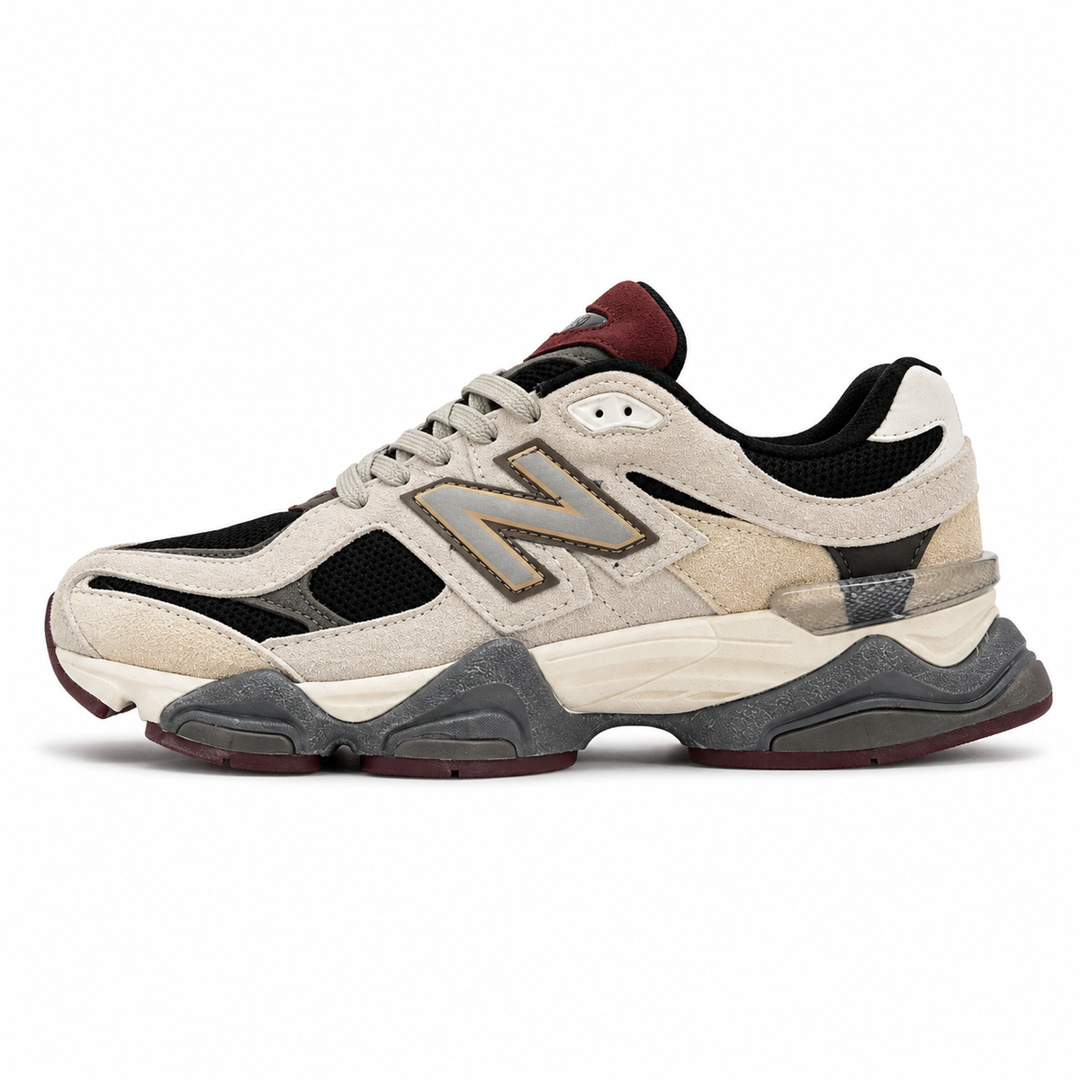 NB 9060 Cream Black Burgundy – Sneakers Premium Crem / Negru / Vișiniu