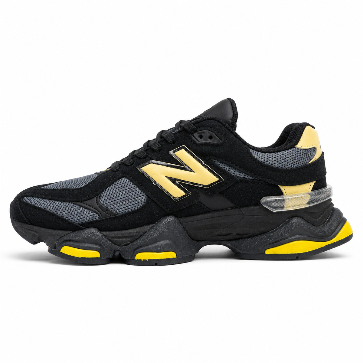 NB 9060 Black Yellow – Sneakers Premium Negru cu Accente Galbene
