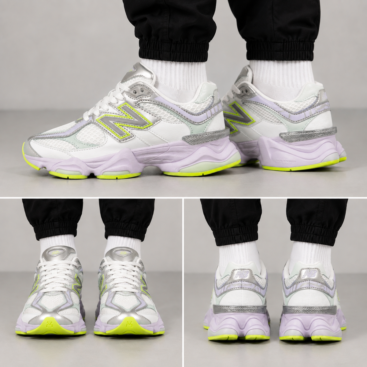 NB 9060 White Lilac Lime – Sneakers Damă